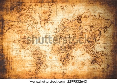 Retro old map background texture Royalty-Free Stock Photo #2299532643