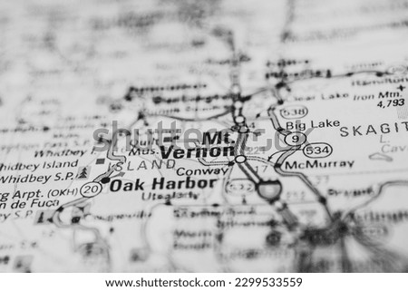 Mt.Vernon on the map background