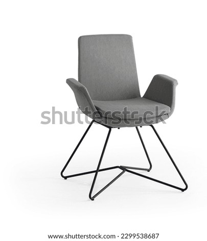 Office waiting chair isolated on white background . Royalty-Free Stock Photo #2299538687