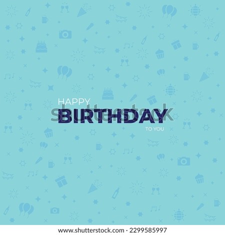 Birthday Icons Background Vector Design.