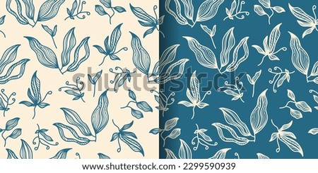 Hand Drawn Tropical Flower Pattern. Floral Motif for Fashion, Wallpaper, Wrapping Paper, Background, Fabric, Textile, Apparel, and Card Design