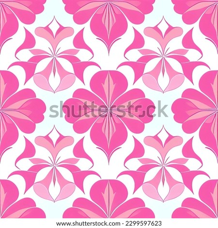 Floral Red Pink Pastel Seamless Pattern Background. Romantic. Flowers. Floral. Blossoms. Girly. Valentine. Hand drawn.