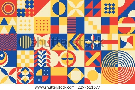 National Caribbean American Heritage Month Vector Illustration. June Awareness and Celebration. Neo Geometric pattern concept abstract graphic design. Social media post, website header, promotion art Royalty-Free Stock Photo #2299611697