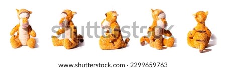 Tiger toy isolated on white background