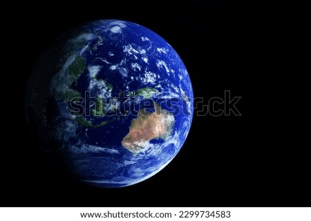 Planet Earth from outer space, on a dark background. High quality photo
