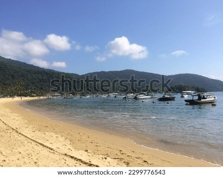 Pictures in Ilha Grande (The great island) located near to Rio de Janeiro City in Brazil.  A touristic destination to people that love nature, green, moutains, waterfall, beach, forest and sea.