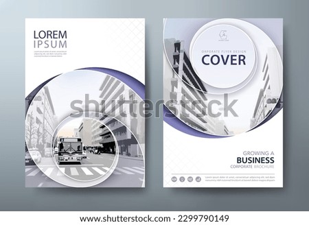 Annual report brochure flyer design template vector, Leaflet, presentation book cover templates, layout in A4 size Royalty-Free Stock Photo #2299790149