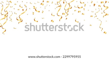 golden confetti falling Background. vector luxury