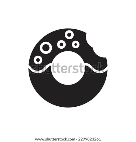 Red Donuts Filled Icon Vector Illustration