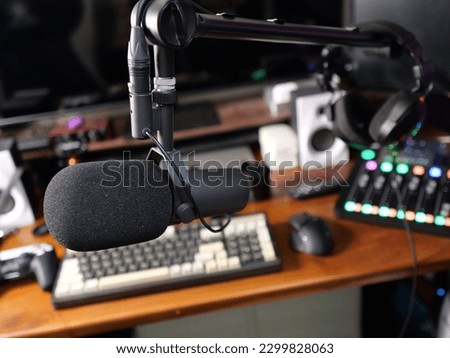 Professional Podcast Mic And Studio