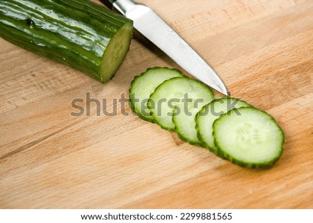 photo of fresh and delicious green cucumber ready to eat