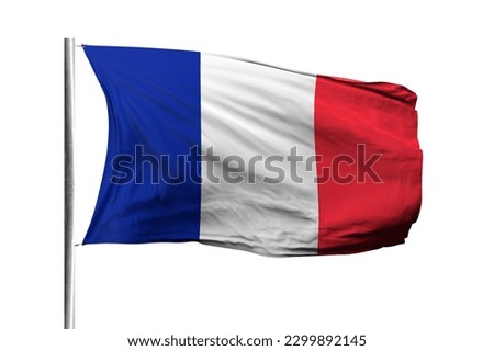 France flag isolated on white background with clipping path. flag symbols of France. flag frame with empty space for your text. Royalty-Free Stock Photo #2299892145
