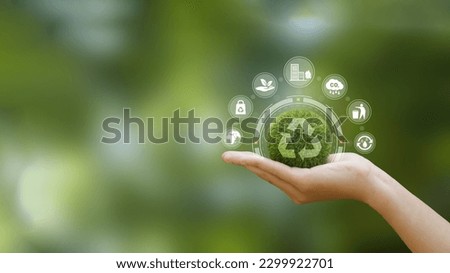 Zero waste,net zero concept. Carbon neutral. Climate neutral long term strategy. Sustainable business development. Reuse Reduce Recycle symbol.Conscious consumption. Waste management. Earth day banner Royalty-Free Stock Photo #2299922701
