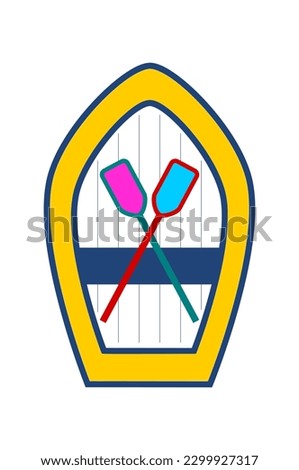 vector illustration of inflatable boat icon on white background