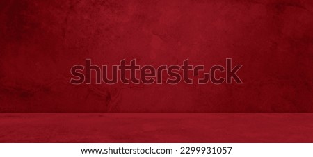 Red Background Wall Dark Table Room Studio Bar Empty Product Old Interior Floor Grunge Counter Material Pattern Abstract Mockup Podium Banner 3d Paper Vintage Kitchen Template Beuaty Product Scene Royalty-Free Stock Photo #2299931057