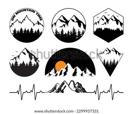 Mountain T shirt Design Bundle, Quotes about Traveling, Adventure T shirt, Hiking, Camping typography T shirt design Collection