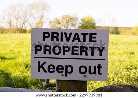 A sign which reads private property keep out