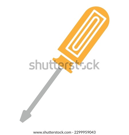 Screwdriver icon clipart design template isolated illustration