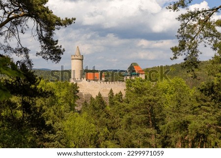 Medieval Castle Kokorin in Czech Republic in the spring