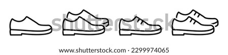 Shoes set icon. Leather shoe icon, vector illustration Royalty-Free Stock Photo #2299974065
