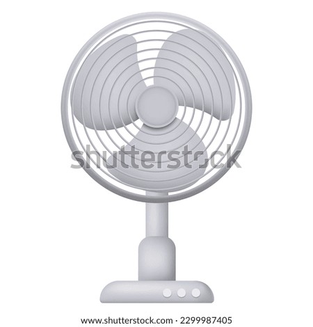 Portable modern electric fan isolated on white background. Vector illustration. Eps 10. Royalty-Free Stock Photo #2299987405
