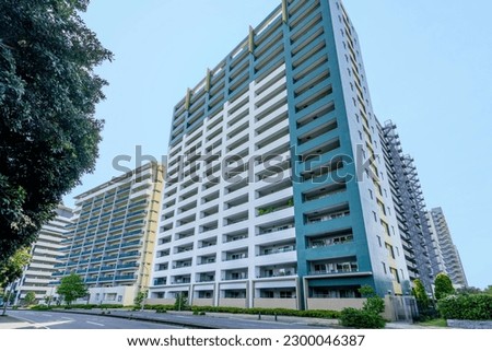 Modern high rise residential apartment Royalty-Free Stock Photo #2300046387