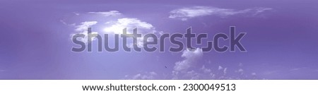 360 hdr panorama, lavender sky with Cirrus clouds, seamless and suitable for sky replacement and 3D visualization