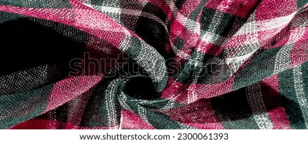 Texture, background, pattern, Scottish culotte fabric, Black red white checkered,