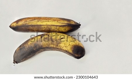 two sweet banana with white background 