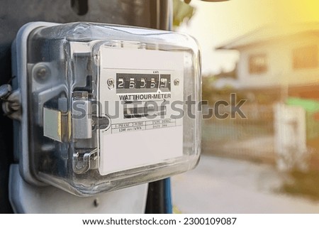 Electricity meters for home, electric power usage concepts and electricity usage audits.