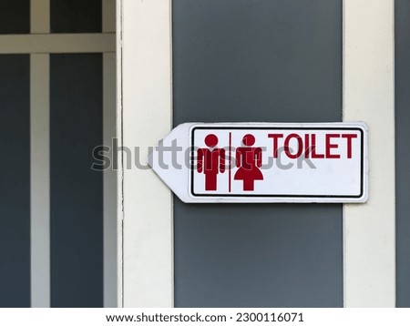 Toilet sign at the entrance of public toilets