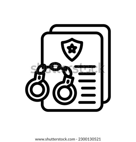 Warrant icon in vector. Illustration Royalty-Free Stock Photo #2300130521