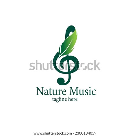 design logo nature music vector illustration