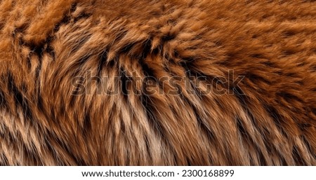 Fur texture top view. Brown background. pattern. Texture of brown shaggy fur. Wool texture. sheep,bear fur close up animal Royalty-Free Stock Photo #2300168899