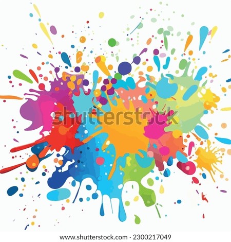 abstract illustration of colorful splashes