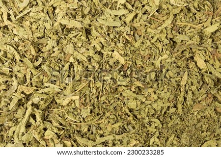 Dried leaves o Lemon verbena in latin Aloysia citrodora background.
verbena leaf extract is used for its energizing and refreshing properties. Royalty-Free Stock Photo #2300233285