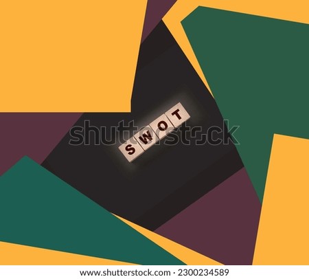 Abbreviation SWOT on wooden cubes. Business analysis concept
