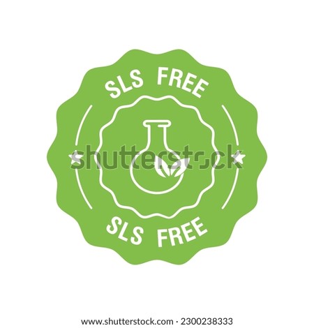 SLS free label or stamp. Vector illustration