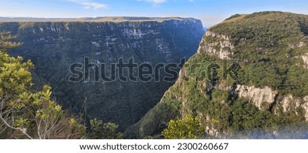 View of the mountains in The canyon fortaleza in Autumm