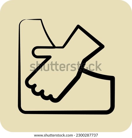 Icon Hand Warmer Pocket. suitable for sportswear symbol. hand drawn style. simple design editable. design template vector. simple illustration