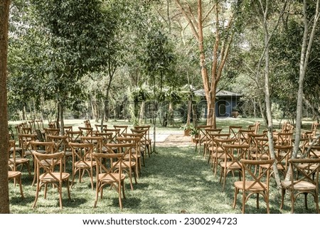 Decor wedding event outdoor setup table 