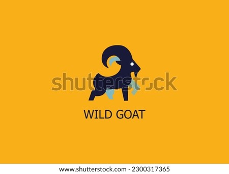 company is a best logo Wild Goat Royalty-Free Stock Photo #2300317365