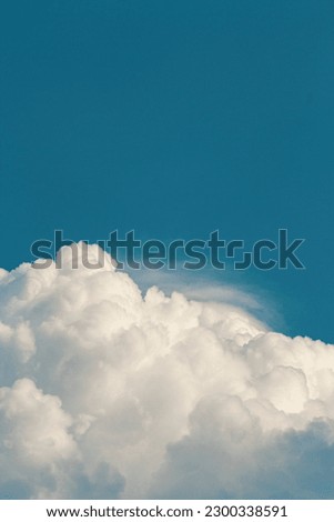 Aesthetic minimalist cloud in the summer - stock photo
