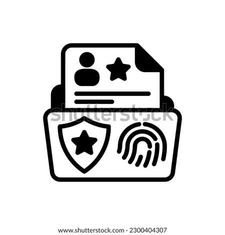Criminal Record icon in vector. Illustration Royalty-Free Stock Photo #2300404307
