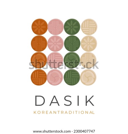 Illustration Logo Traditional Cake Dasik For Celebration Royalty-Free Stock Photo #2300407747