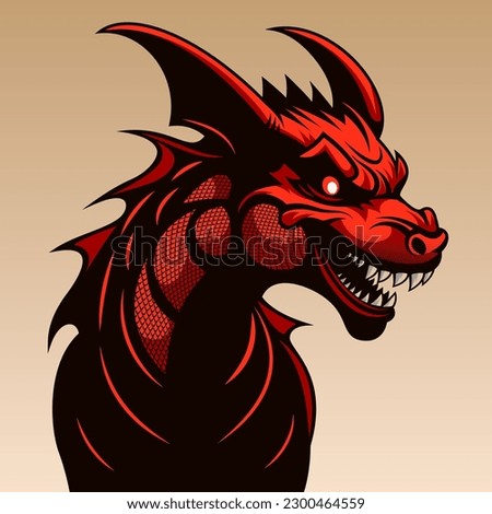 Fantasy Dragon in comics style
