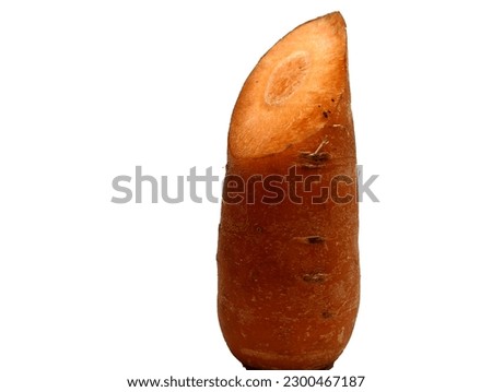 Stock Photo of cut carrot isolated on white background