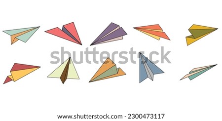 Paper Plane Icon Outline Illustration