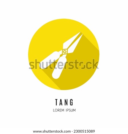 Tang logo. Illustration of tang in flat. Stock vector.