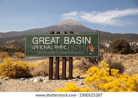 Entrance Sign at Great Basin National Park, Nevada